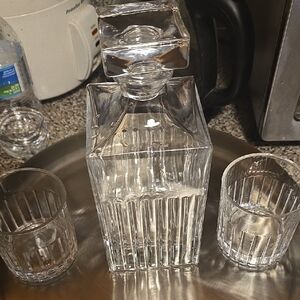 Crystal Decanter Set with Glasses